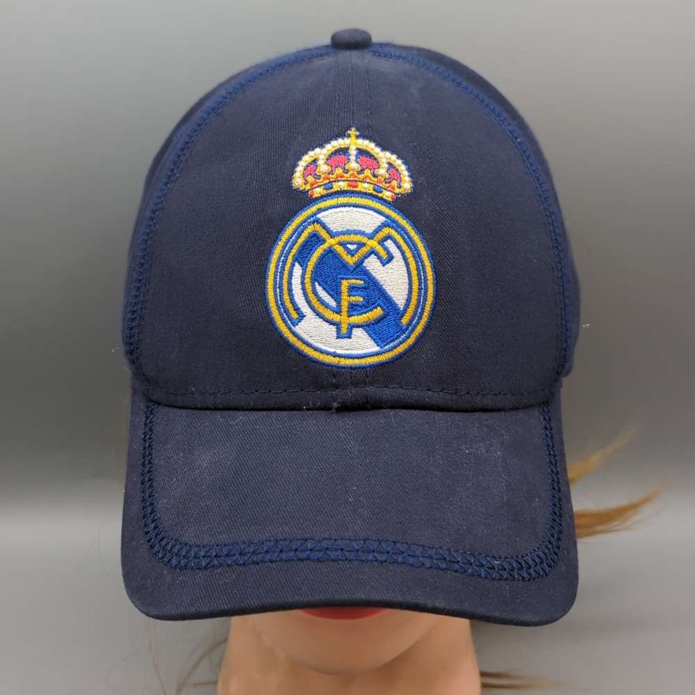 Official Real Madrid CF Cap Navy Blue Adjustable Hat Soccer Football RMCF